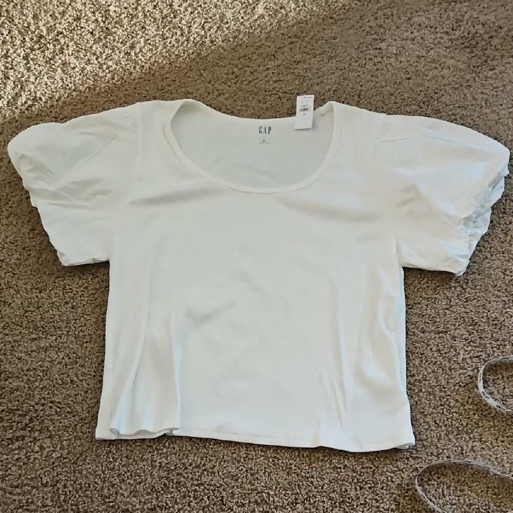 GAP Cream Puff Sleeve Blouse